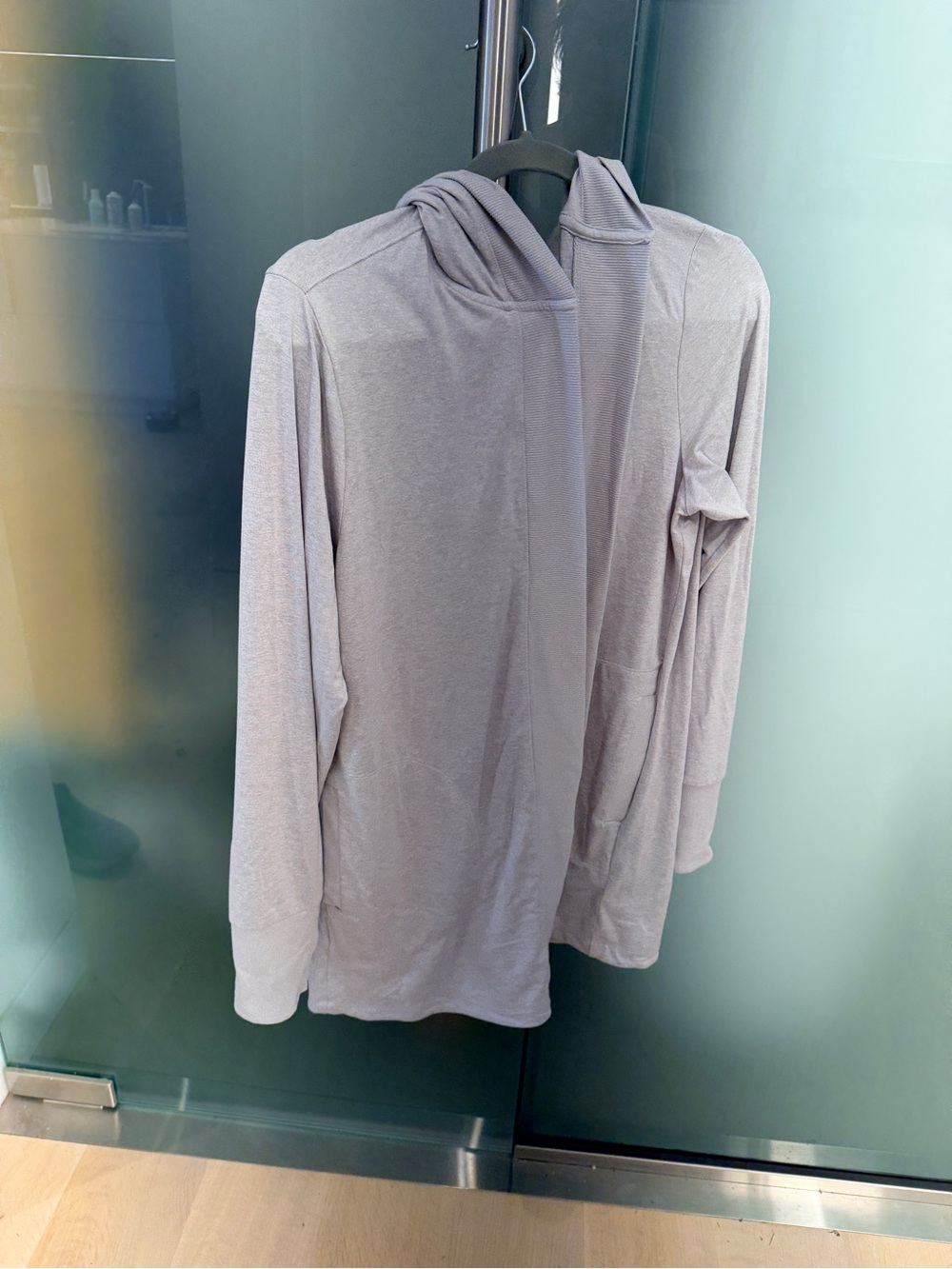 Athleta Light Gray Hooded Lounge Cardigan - Picture 6 of 10